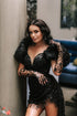Black sequin wedding dress